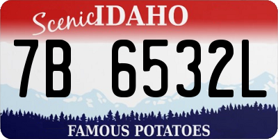 ID license plate 7B6532L