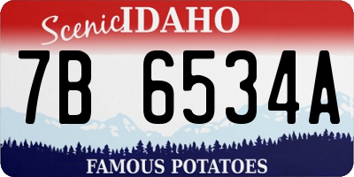 ID license plate 7B6534A