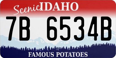 ID license plate 7B6534B