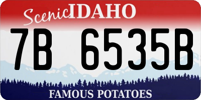 ID license plate 7B6535B