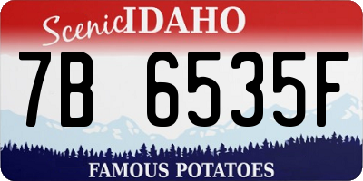 ID license plate 7B6535F