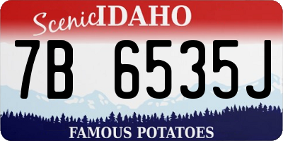 ID license plate 7B6535J