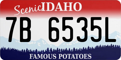 ID license plate 7B6535L