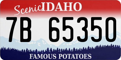 ID license plate 7B6535O
