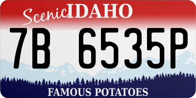ID license plate 7B6535P