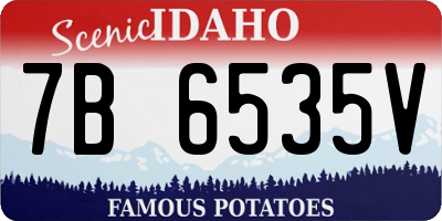 ID license plate 7B6535V