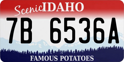 ID license plate 7B6536A