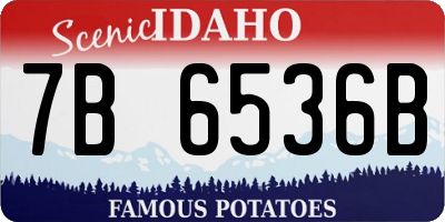 ID license plate 7B6536B