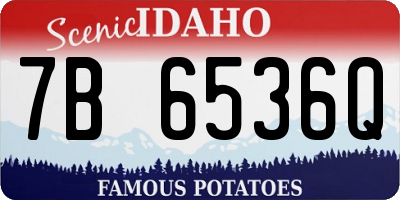 ID license plate 7B6536Q