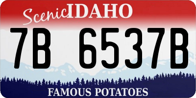 ID license plate 7B6537B