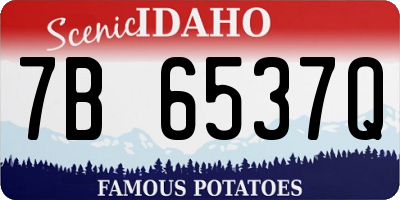 ID license plate 7B6537Q