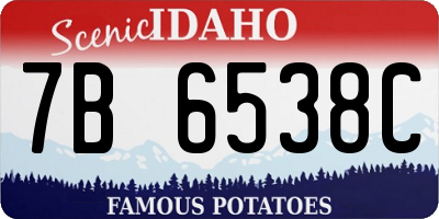 ID license plate 7B6538C