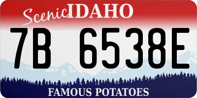 ID license plate 7B6538E