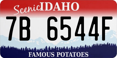 ID license plate 7B6544F