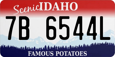 ID license plate 7B6544L