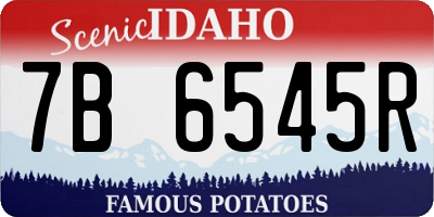 ID license plate 7B6545R