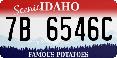 ID license plate 7B6546C