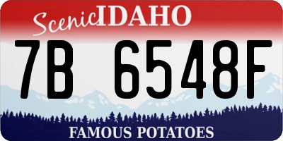ID license plate 7B6548F