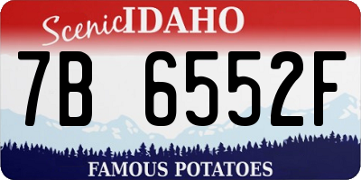 ID license plate 7B6552F