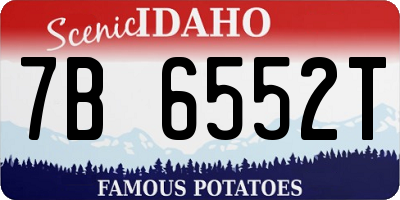 ID license plate 7B6552T