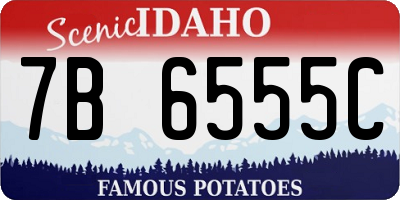 ID license plate 7B6555C