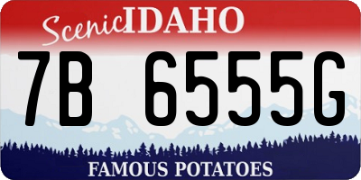 ID license plate 7B6555G