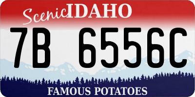 ID license plate 7B6556C