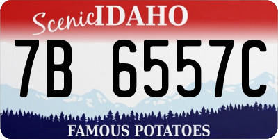 ID license plate 7B6557C