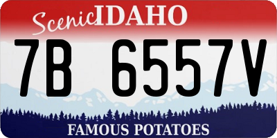 ID license plate 7B6557V
