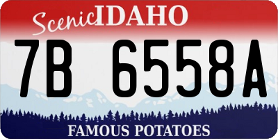 ID license plate 7B6558A