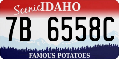 ID license plate 7B6558C