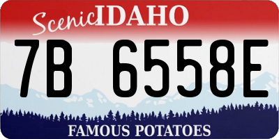 ID license plate 7B6558E