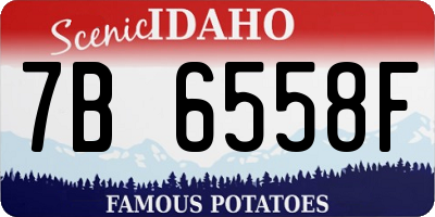 ID license plate 7B6558F