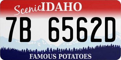 ID license plate 7B6562D