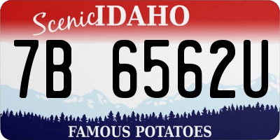 ID license plate 7B6562U
