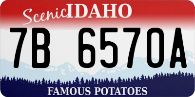 ID license plate 7B6570A