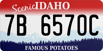 ID license plate 7B6570C