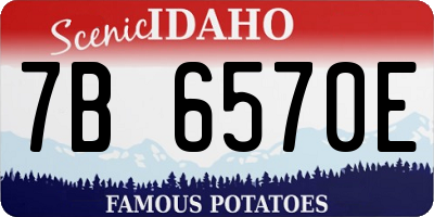 ID license plate 7B6570E