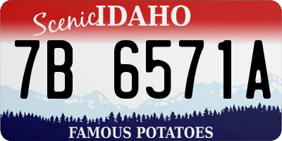 ID license plate 7B6571A