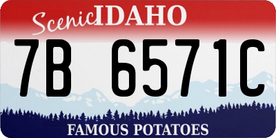 ID license plate 7B6571C