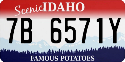 ID license plate 7B6571Y