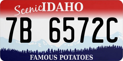 ID license plate 7B6572C
