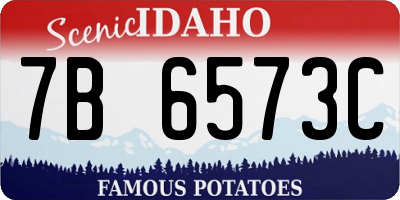 ID license plate 7B6573C