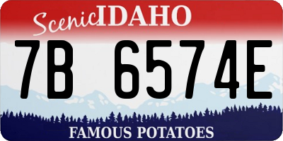 ID license plate 7B6574E