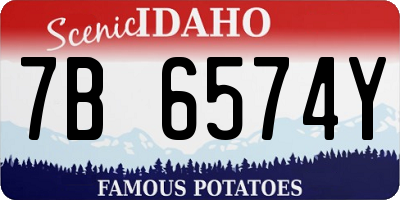 ID license plate 7B6574Y