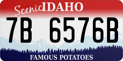 ID license plate 7B6576B