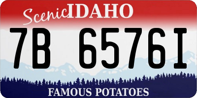 ID license plate 7B6576I