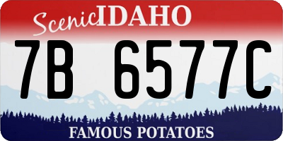 ID license plate 7B6577C