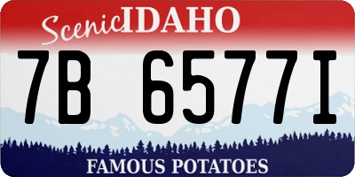 ID license plate 7B6577I