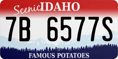ID license plate 7B6577S